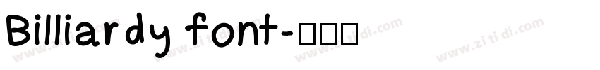 Billiardy font字体转换